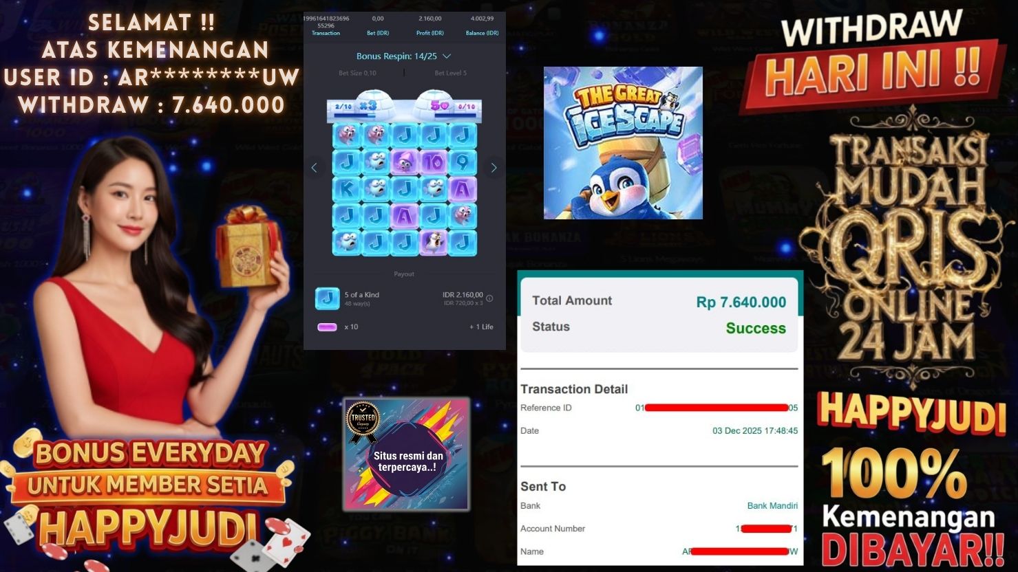 HAPPYJUDI JACKPOT SLOT THE GREAT ICESCAPE
